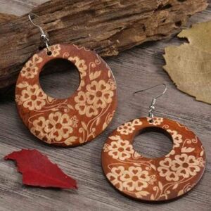 Brown Wooden Earrings